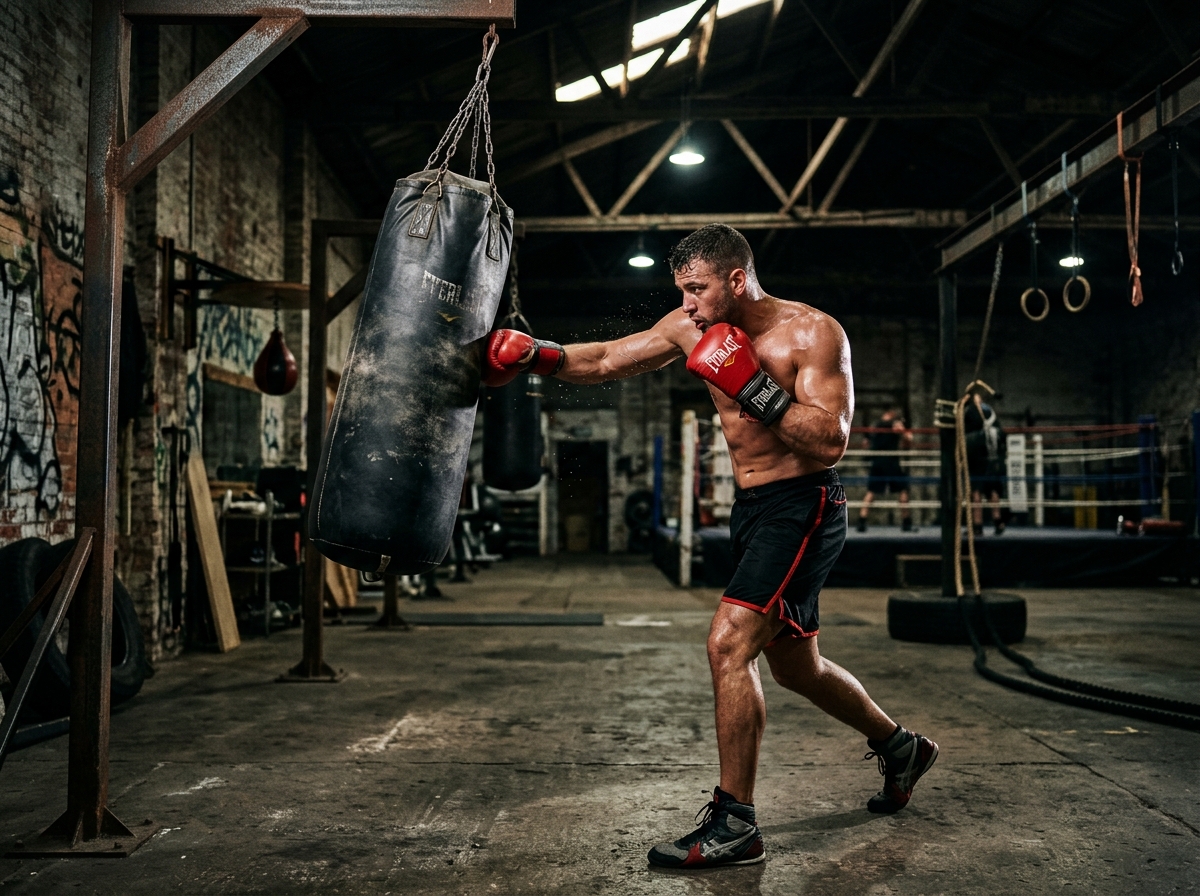 Fighter sharing a boxing moment